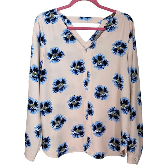 Loft Pink Floral Blouse Size Small - Picture 1 of 8